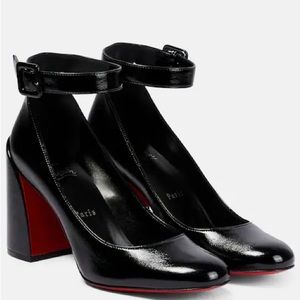 Christian Loubouiton Miss Sab Patent Red Sole Pumps